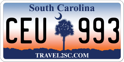SC license plate CEU993