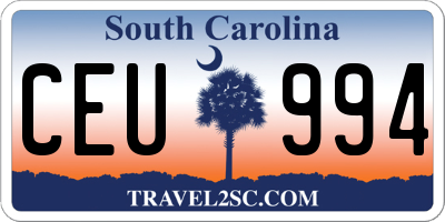 SC license plate CEU994