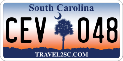 SC license plate CEV048