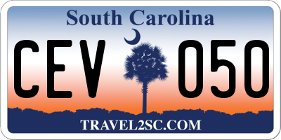 SC license plate CEV050