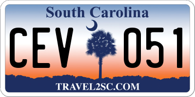 SC license plate CEV051