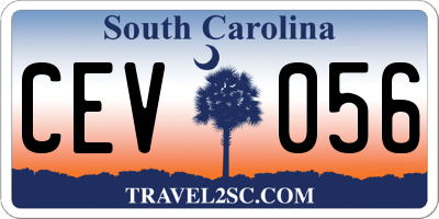SC license plate CEV056