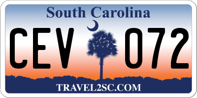 SC license plate CEV072