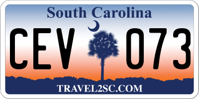 SC license plate CEV073