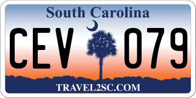 SC license plate CEV079