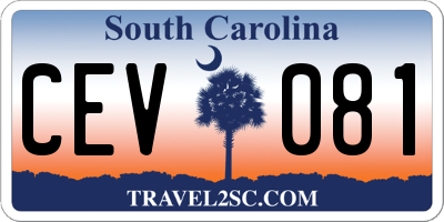 SC license plate CEV081