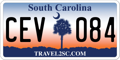 SC license plate CEV084