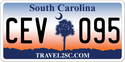 SC license plate CEV095