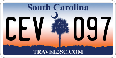 SC license plate CEV097