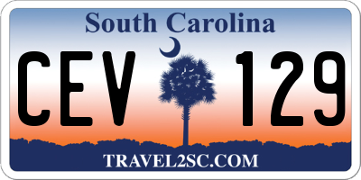 SC license plate CEV129