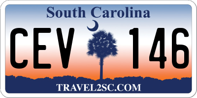 SC license plate CEV146