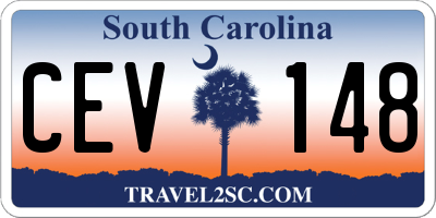 SC license plate CEV148