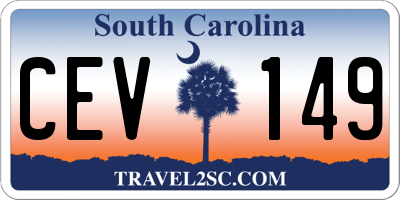 SC license plate CEV149