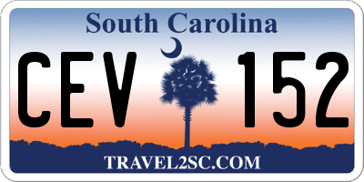 SC license plate CEV152