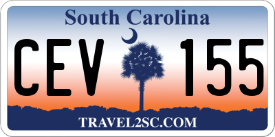 SC license plate CEV155