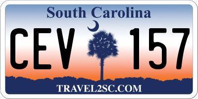 SC license plate CEV157