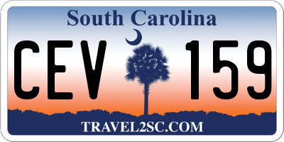 SC license plate CEV159