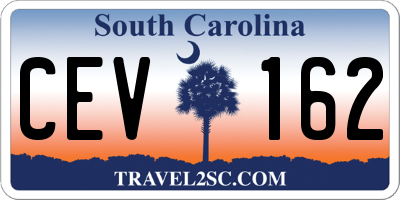 SC license plate CEV162