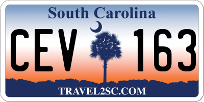 SC license plate CEV163