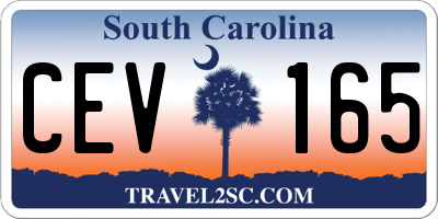 SC license plate CEV165