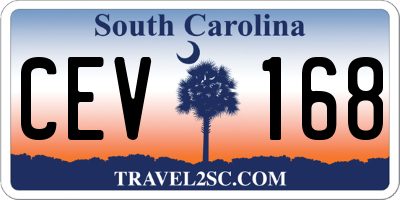 SC license plate CEV168