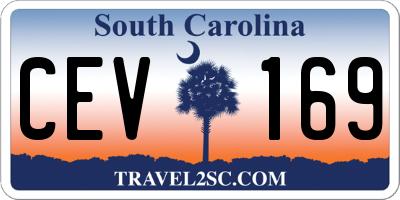 SC license plate CEV169