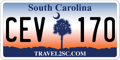 SC license plate CEV170