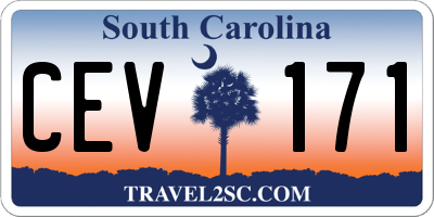 SC license plate CEV171