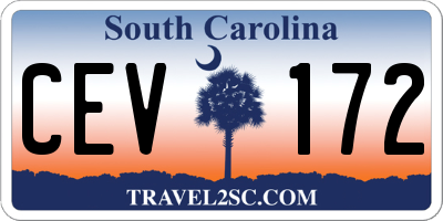 SC license plate CEV172