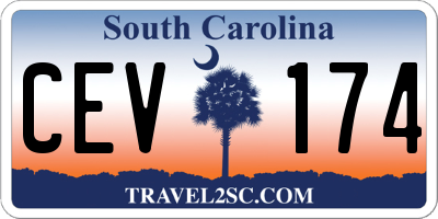 SC license plate CEV174