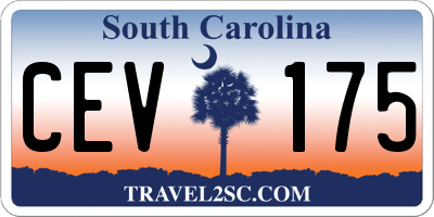 SC license plate CEV175