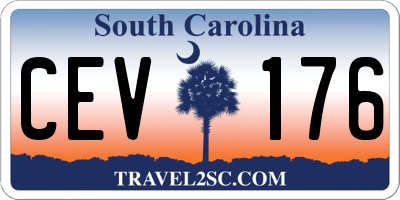 SC license plate CEV176