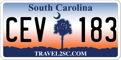 SC license plate CEV183