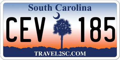 SC license plate CEV185