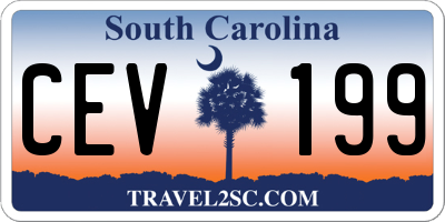 SC license plate CEV199