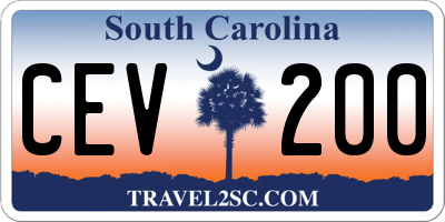 SC license plate CEV200
