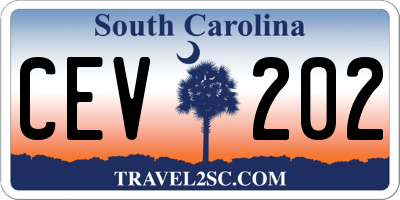 SC license plate CEV202