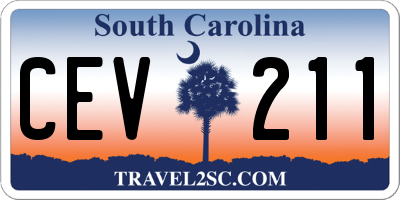 SC license plate CEV211