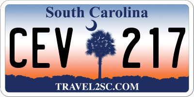 SC license plate CEV217