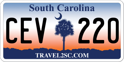 SC license plate CEV220