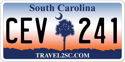 SC license plate CEV241