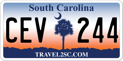SC license plate CEV244