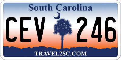 SC license plate CEV246