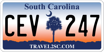SC license plate CEV247