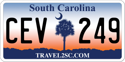 SC license plate CEV249