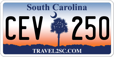 SC license plate CEV250