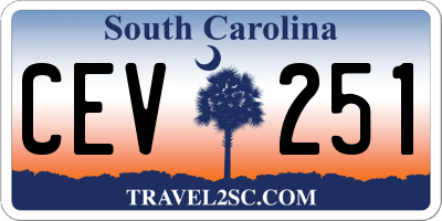 SC license plate CEV251