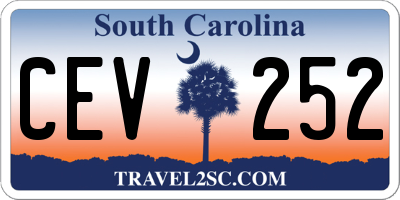 SC license plate CEV252