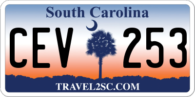 SC license plate CEV253
