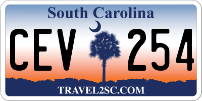 SC license plate CEV254